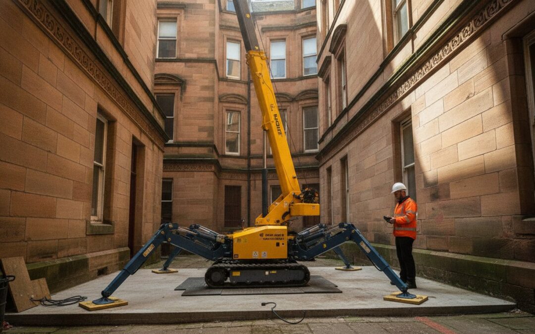 Spider Crane Hire Glasgow: Specialist Compact Lifting for Restricted Access
