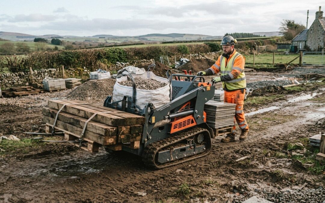 Multi-loader hire for landscaping materials in East Ayrshire