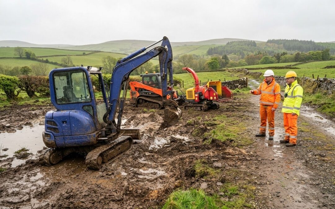 Tracked Machinery Hire for Wet Ground in South Ayrshire